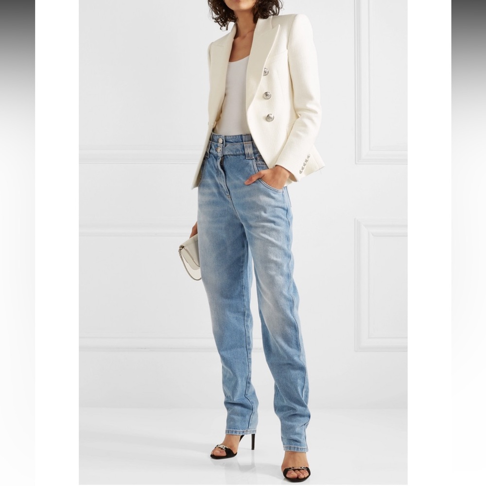 BALMAIN Layered boyfriend jeans